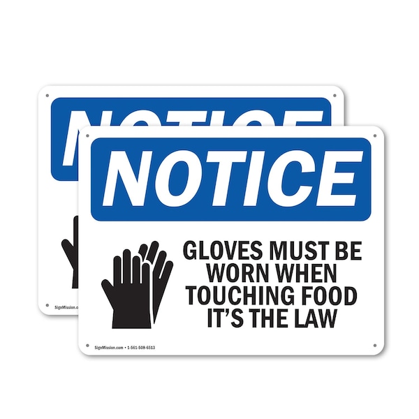 Signmission 7 in Height, 10 in Width, Plastic, Rectangle OS-2PACK-NS-P-710-L-13117 - main